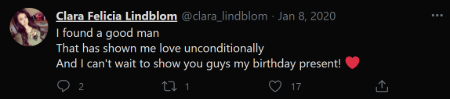 Clara Felicia tweet about the love of her life